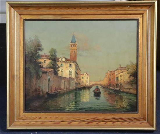 § Colette Bouvard (1941-1996) Canal bridge 14.5 x 17.75in.